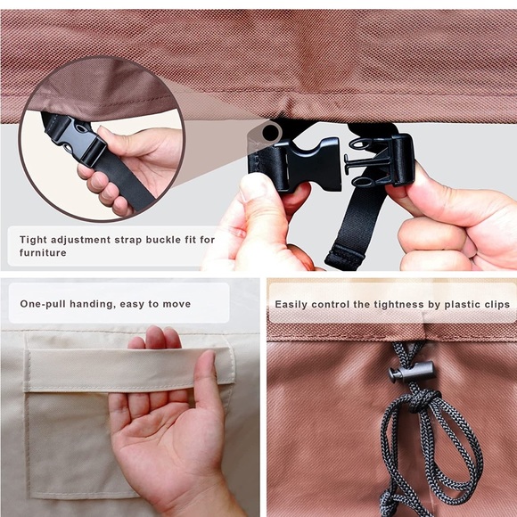 126"x70"x30" Patio Furniture Set Cover Outdoor Sectional Sofa Set Waterproof NWT - Picture 5 of 5